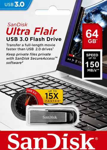 Sandisk ultra flair 64gb - sandisk, &