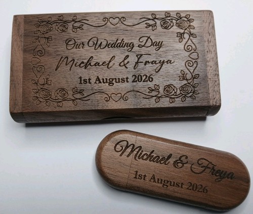 Personalised wooden 32gb usb - personalised,