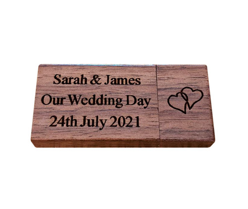 Personalised wood 16gb usb - personalised,